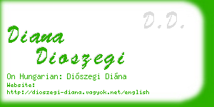 diana dioszegi business card
